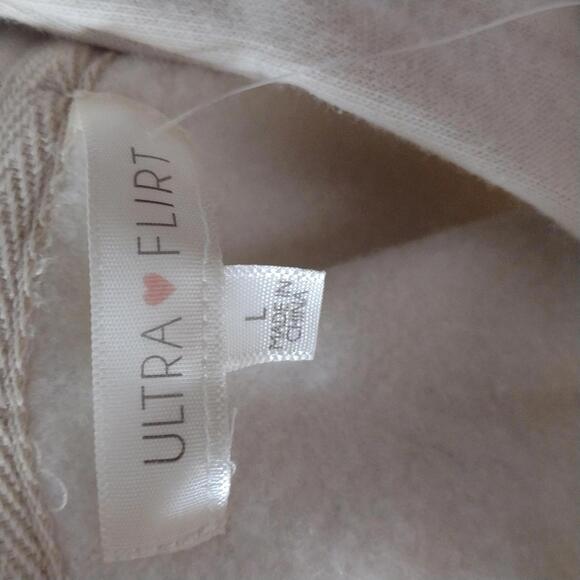 NWT Ultra Flirt Women's Cream/Trend Fleece Lake Tahoe Hoodie Size L - Picture 11 of 12